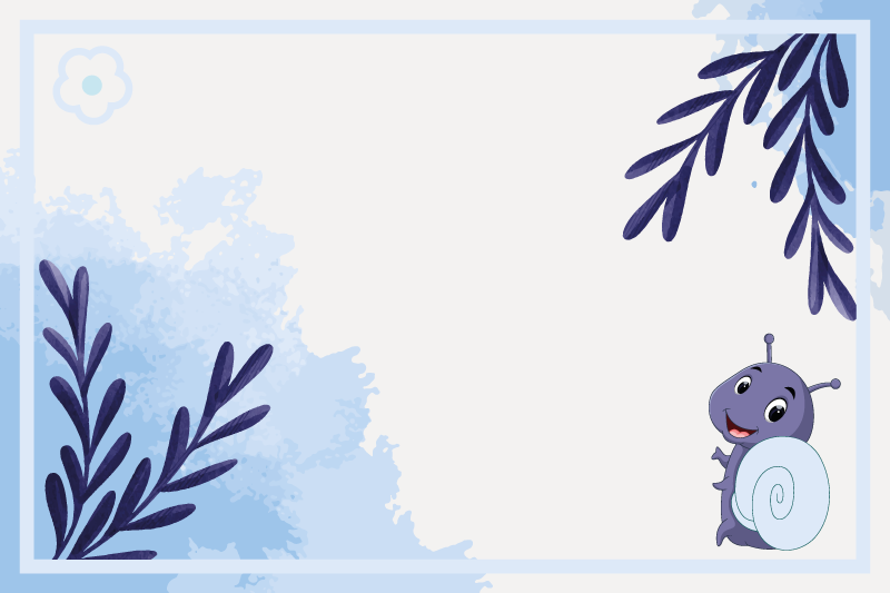 Individual de mesa infantil caracol con hojas - TenVinilo