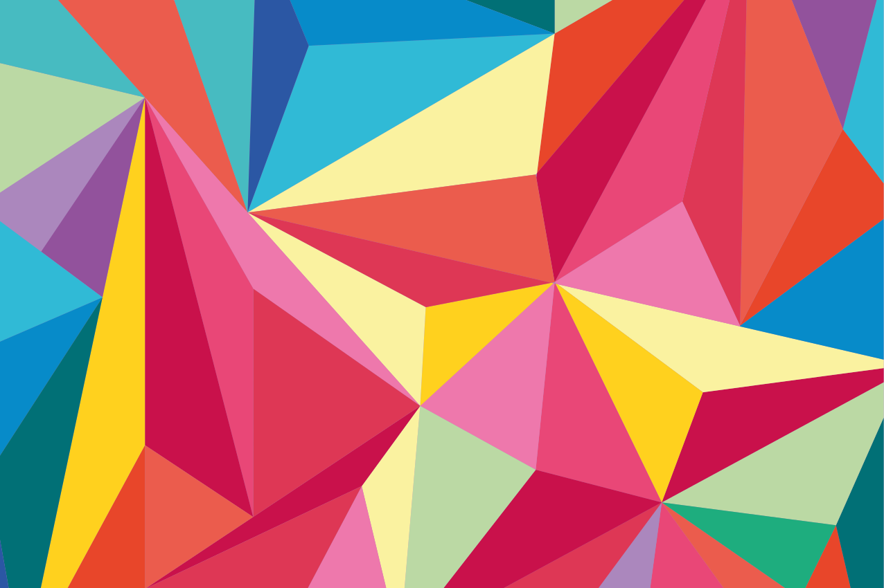 Individual mesa original composición color geométrica - TenVinilo