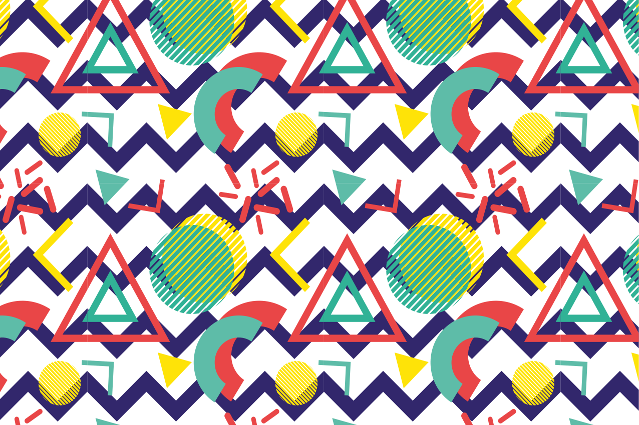 Individual mesa moderno diseño de patrón geométrico - TenVinilo