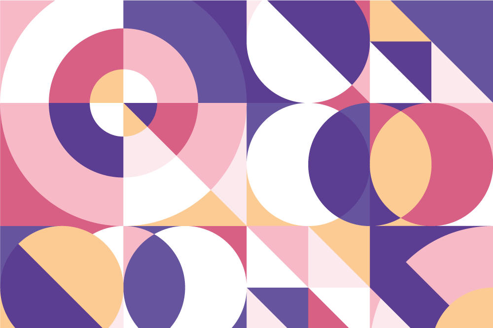 Individual mesa moderno arreglo de color geométrico - TenVinilo