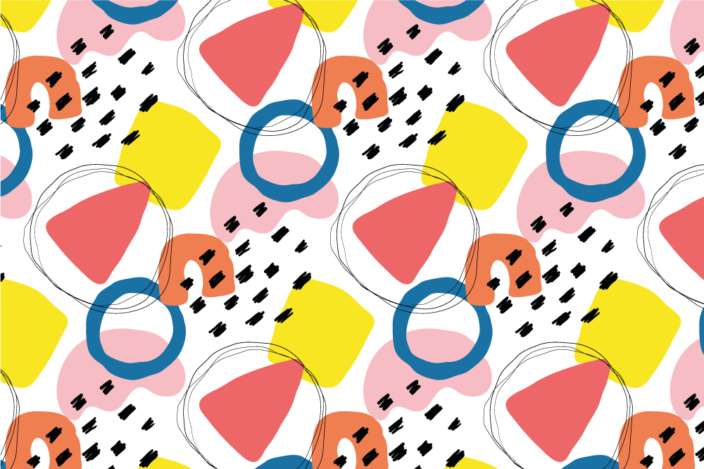 Individual mesa moderno elementos geométricos vivos - TenVinilo