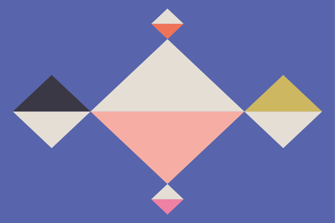 Individual mesa moderno cuadrados de color geométrico - TenVinilo