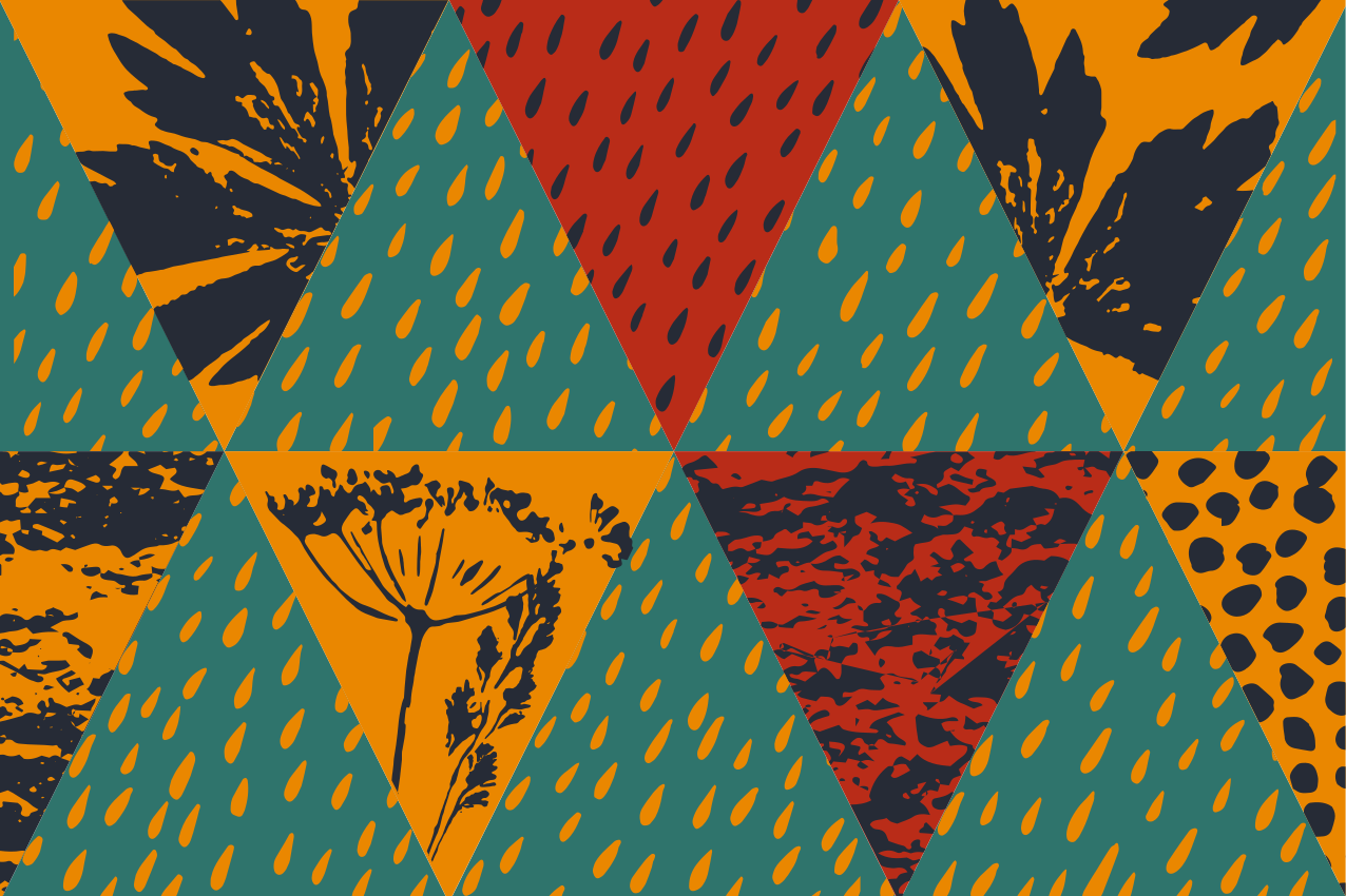 Individual mesa original patrón geométrico audaz - TenVinilo