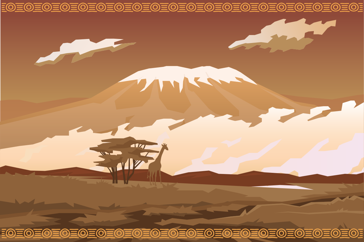 Individual mesa original escena majestuosa de montañas - TenVinilo