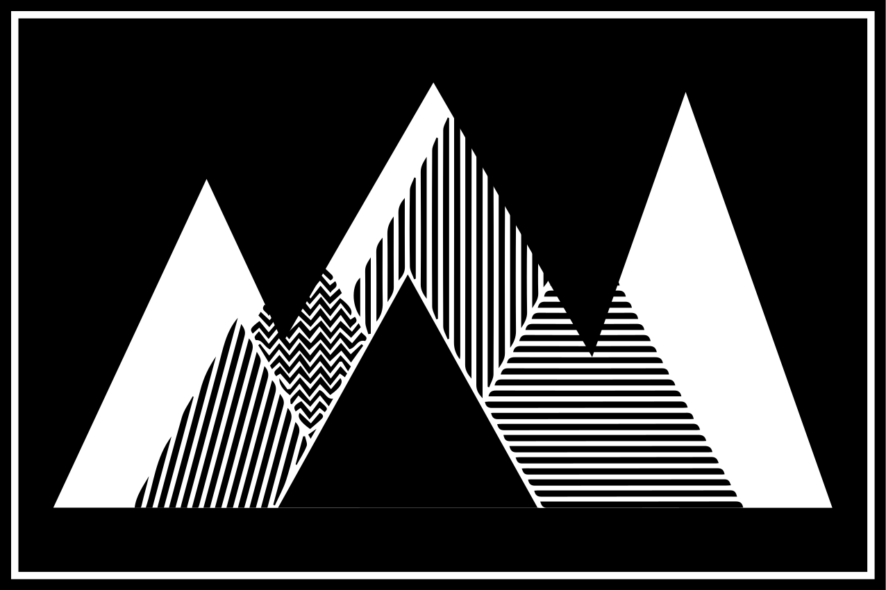 Individual mesa moderno picos de montaña elegantes - TenVinilo