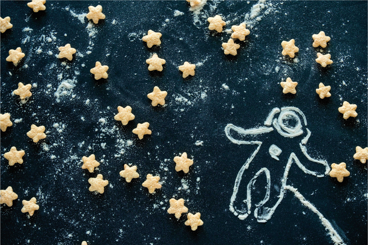 Individual de mesa infantil escena de astronauta estelar - TenVinilo