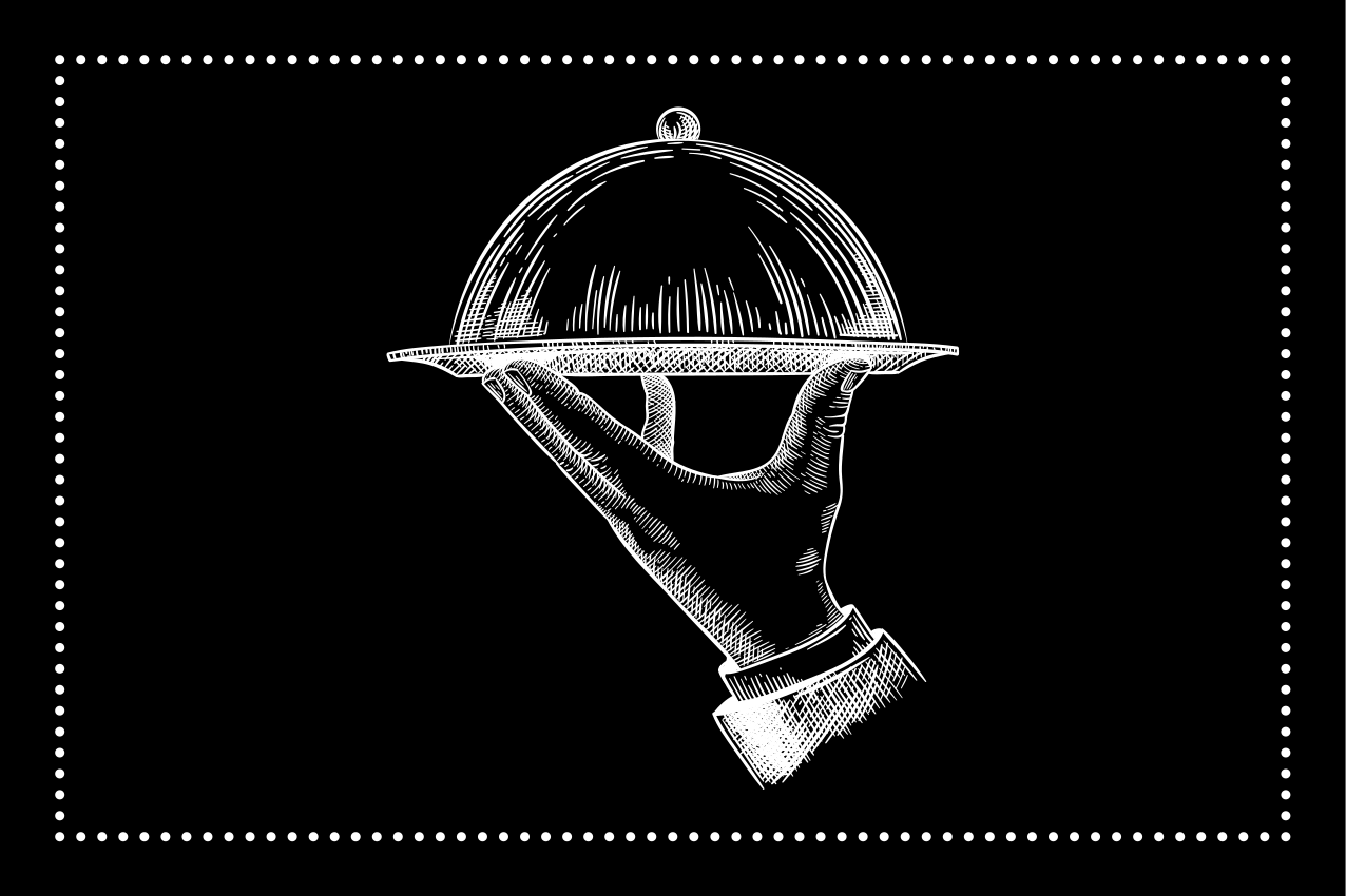 Individual mesa original mano de servir elegante - TenVinilo