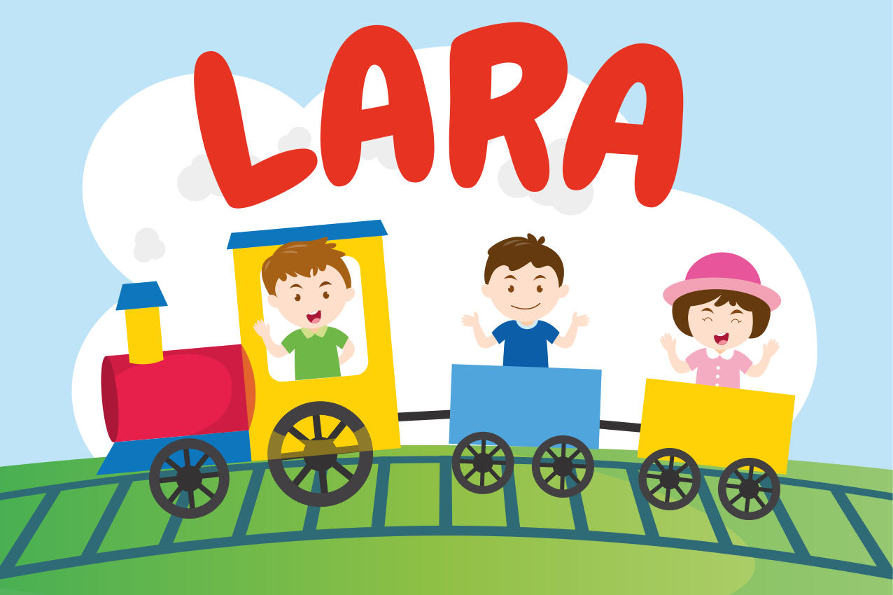 Individual de mesa infantil ilustración de tren infantil - TenVinilo