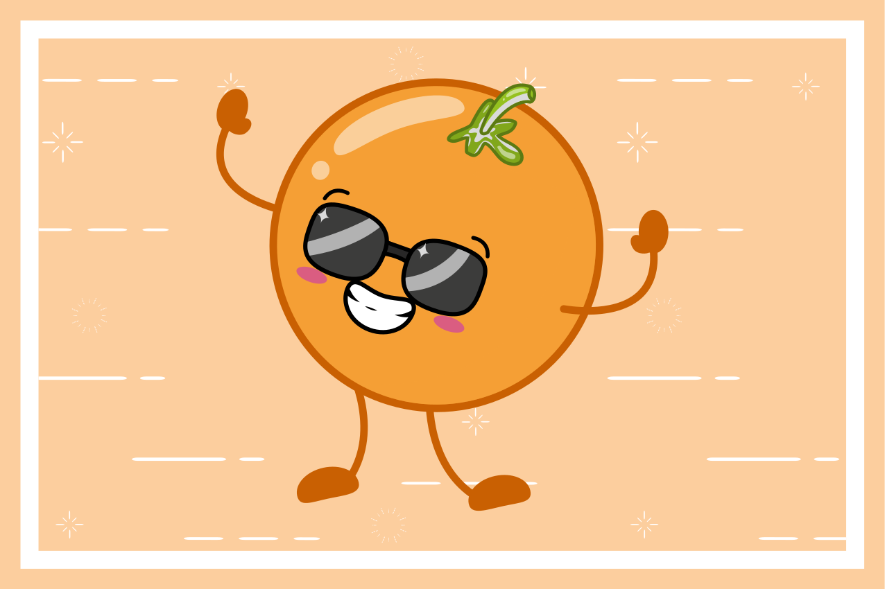 Individual de mesa infantil personaje naranja feliz - TenVinilo