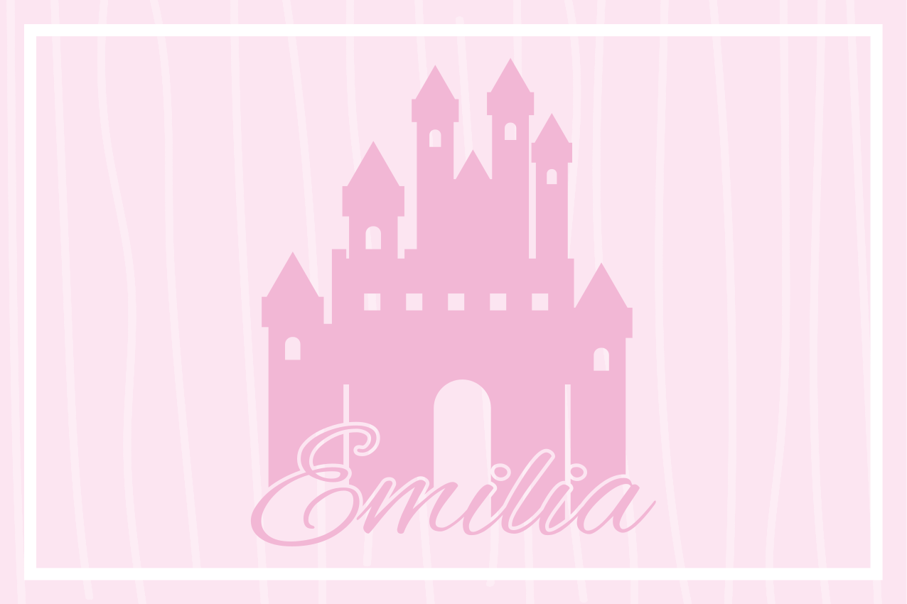 Individual de mesa infantil diseño de castillo - TenVinilo