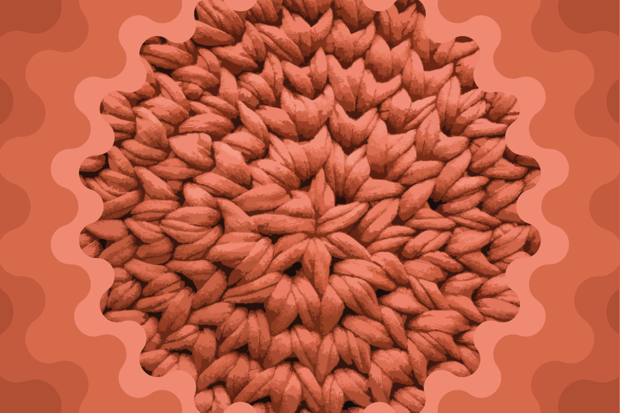 Individual de mesa patrón motivo de hojas texturizadas - TenVinilo