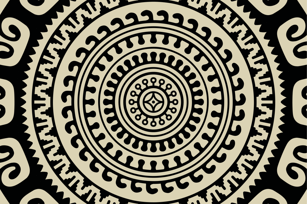 Individual de mesa patrón figuras circulares - TenVinilo