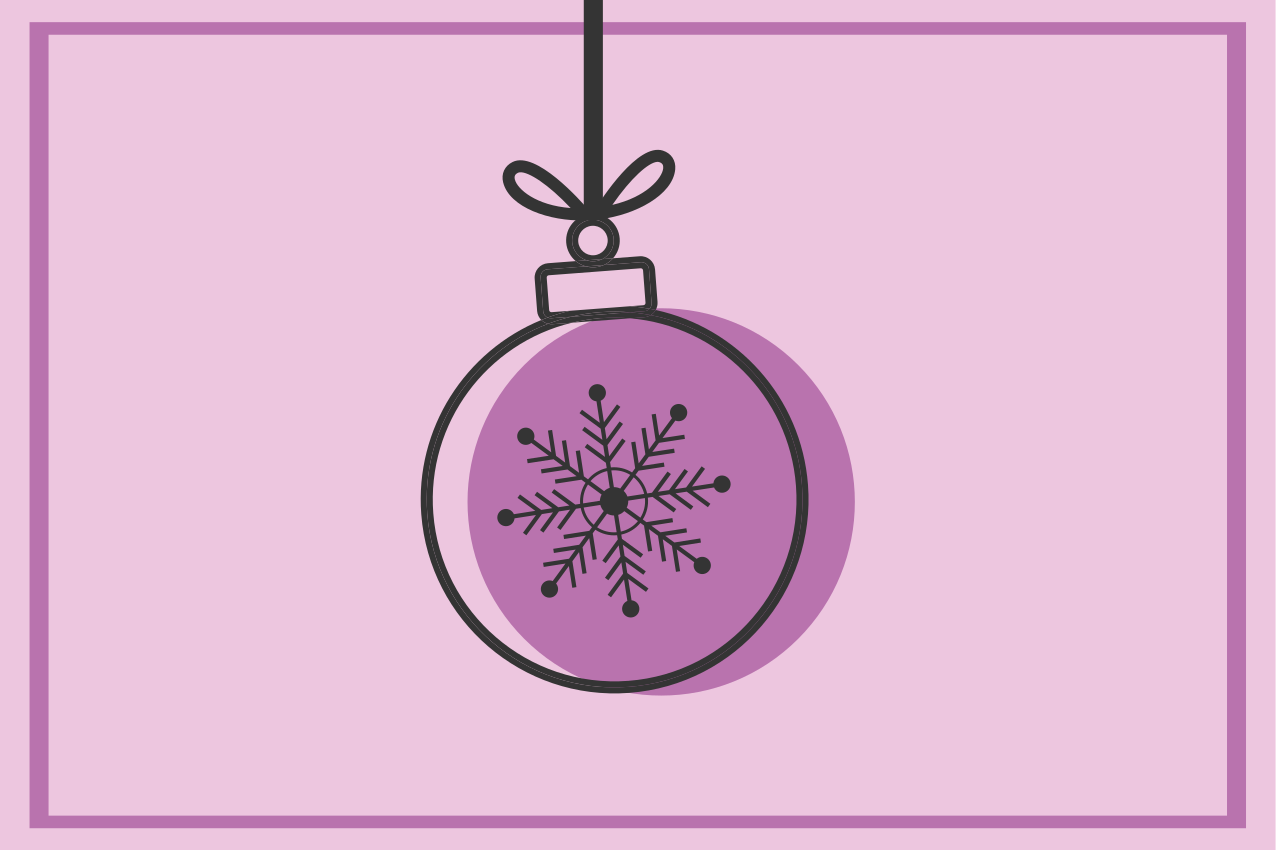 Individual de mesa navideño ilustración copo de nieve - TenVinilo