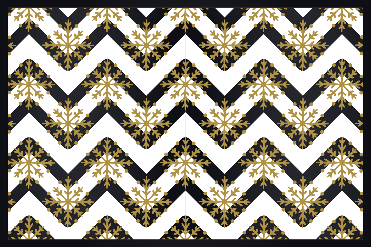 Individual de mesa navideño patrón de copos de nieve - TenVinilo