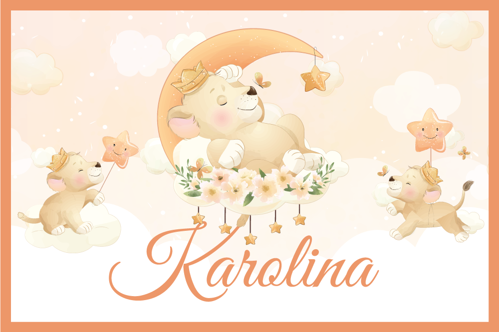 Individual de mesa infantil cachorros de león caprichosos - TenVinilo