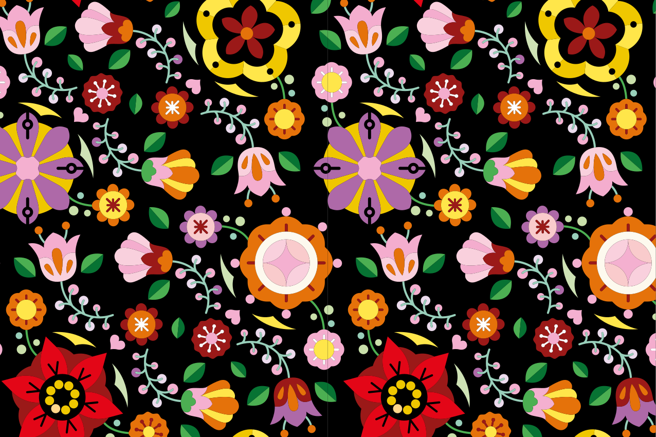 Individual mesa original inspiración floral vibrante - TenVinilo