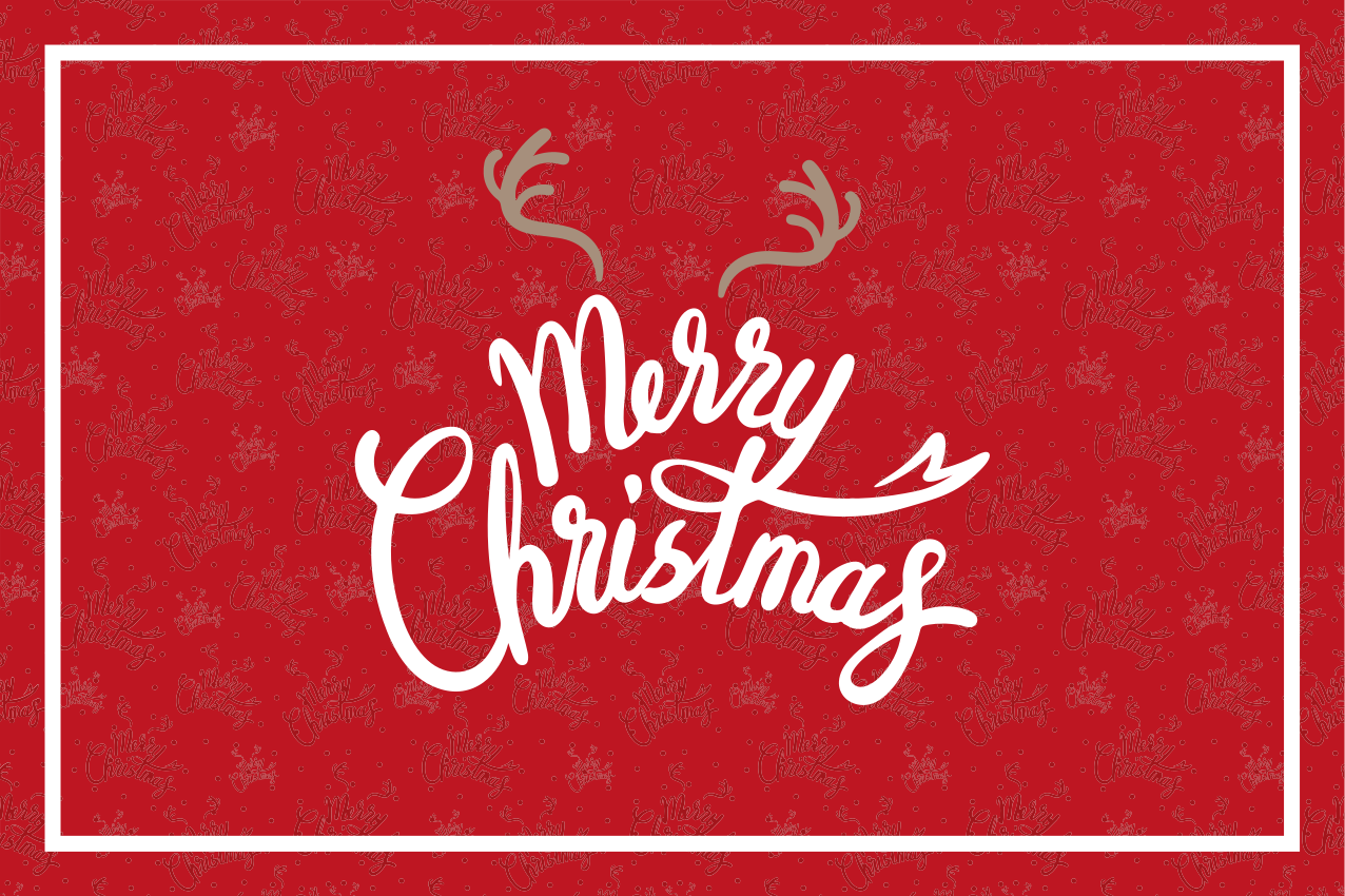 Mantel individual navideño Feliz navidad con trozos de reno - TenVinilo