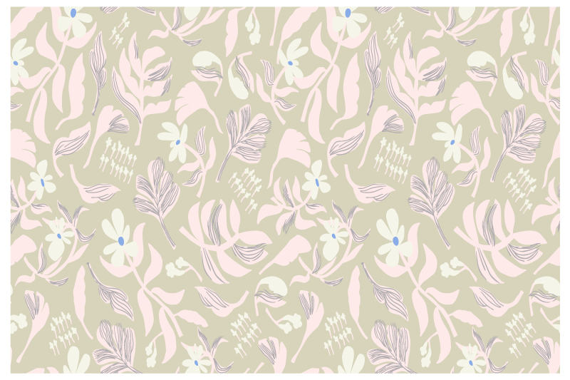 Individual mesa original inspiración hoja botánica - TenVinilo