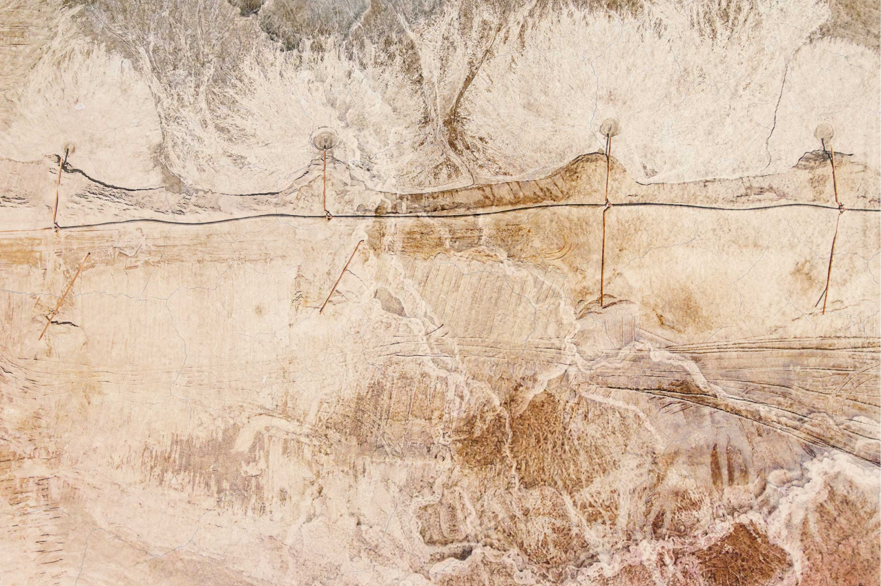 Individual de mesa patrón acabado de madera orgánica - TenVinilo