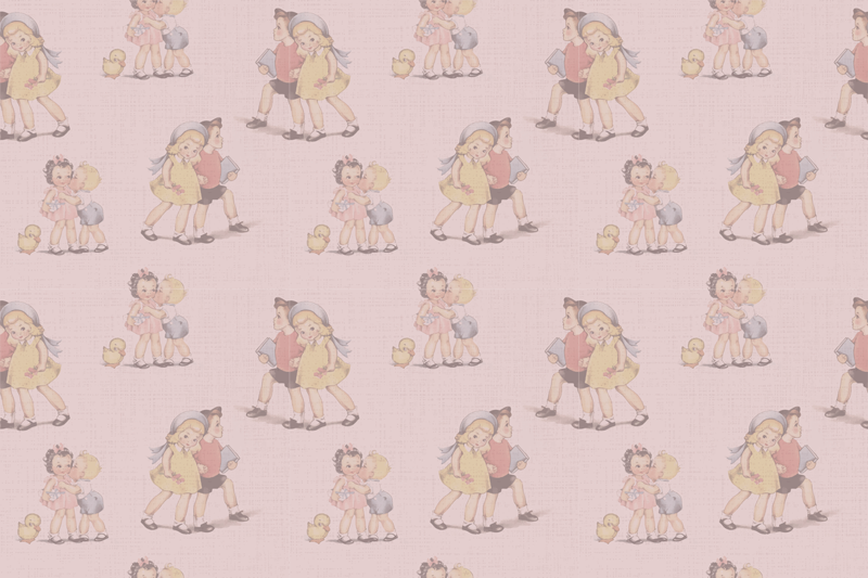 Individual de mesa infantil ilustraciones infantiles vintage - TenVinilo