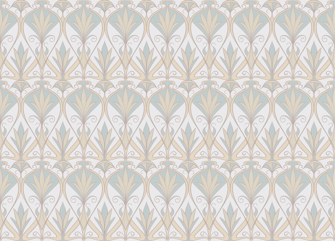 Individual de mesa patrón composición floral elegante - TenVinilo