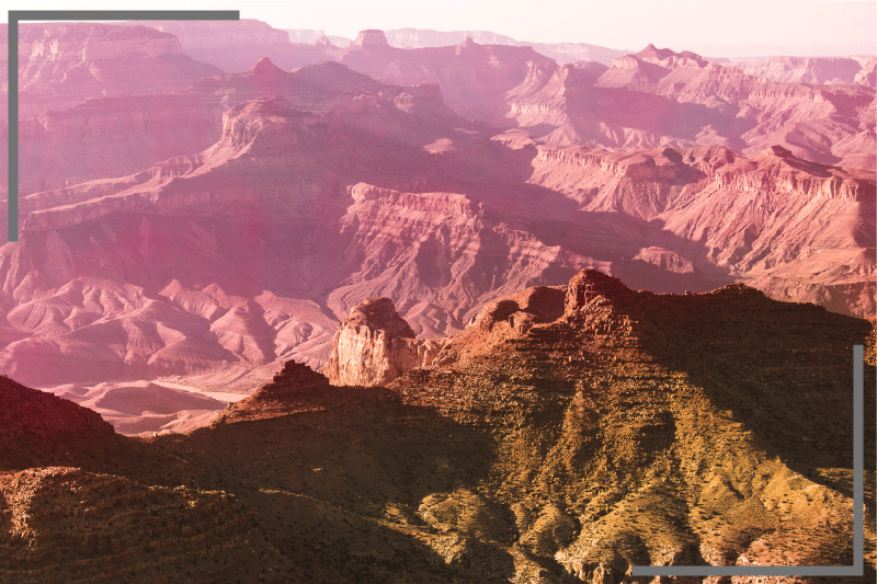 Individual mesa moderno paisaje de montaña - TenVinilo