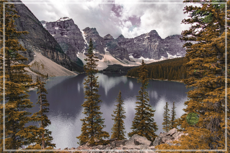 Individual mesa moderno vista escénica de montañas - TenVinilo