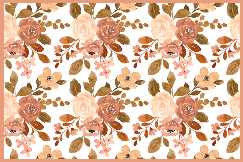 Individual mesa original con diseño floral - TenVinilo