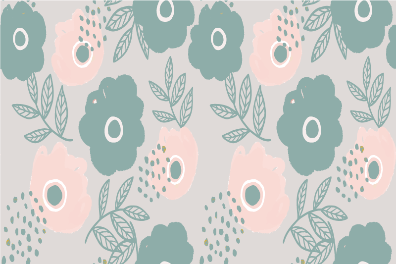 Individual de mesa frase fondo floral cita - TenVinilo