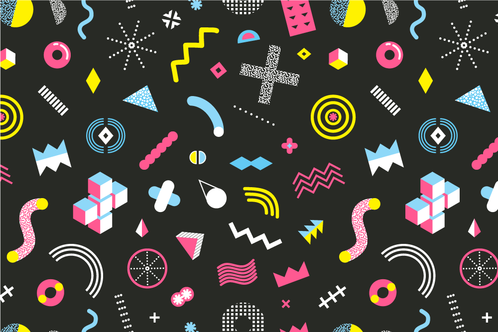 Individual mesa original componentes geométricos vibrantes - TenVinilo