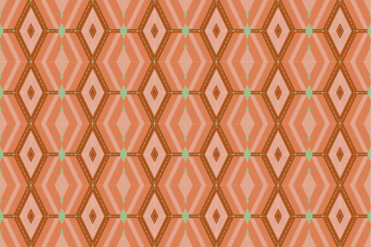 Individual de mesa patrón geométrico hexagonal - TenVinilo