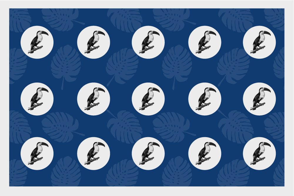 Individual mesa original patrón de aves tropicales - TenVinilo