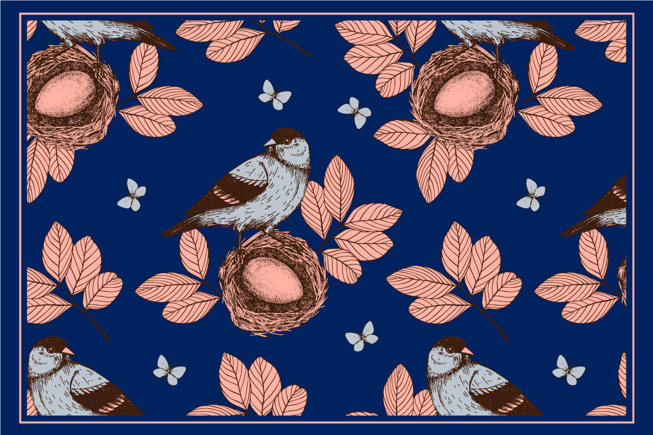 Individual mesa original patrón nido de pájaro - TenVinilo