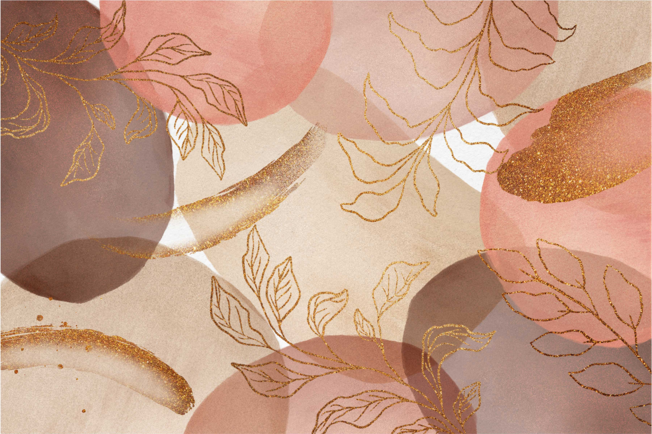 Individual de mesa patrón motivos de hojas elegantes - TenVinilo