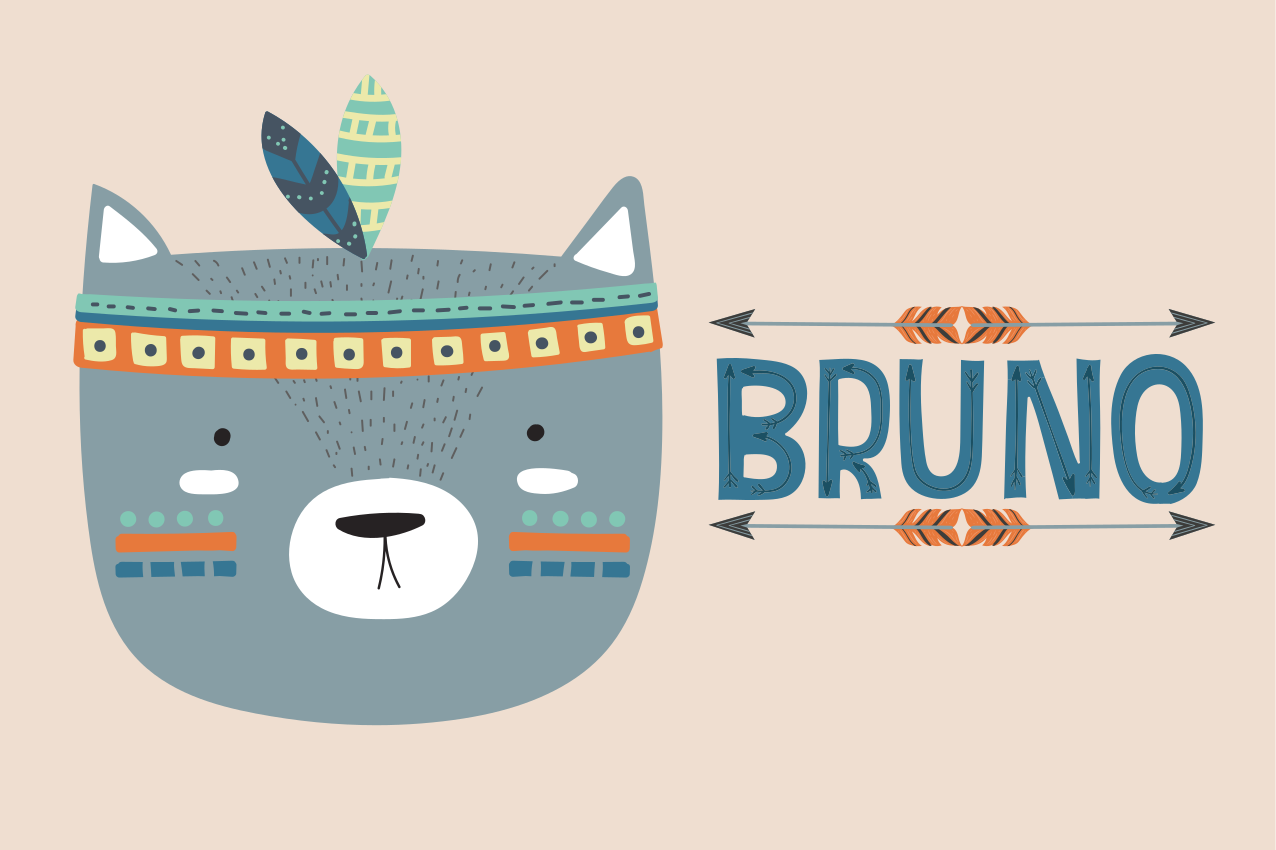 Individual de mesa infantil ilustración de animales lindos - TenVinilo