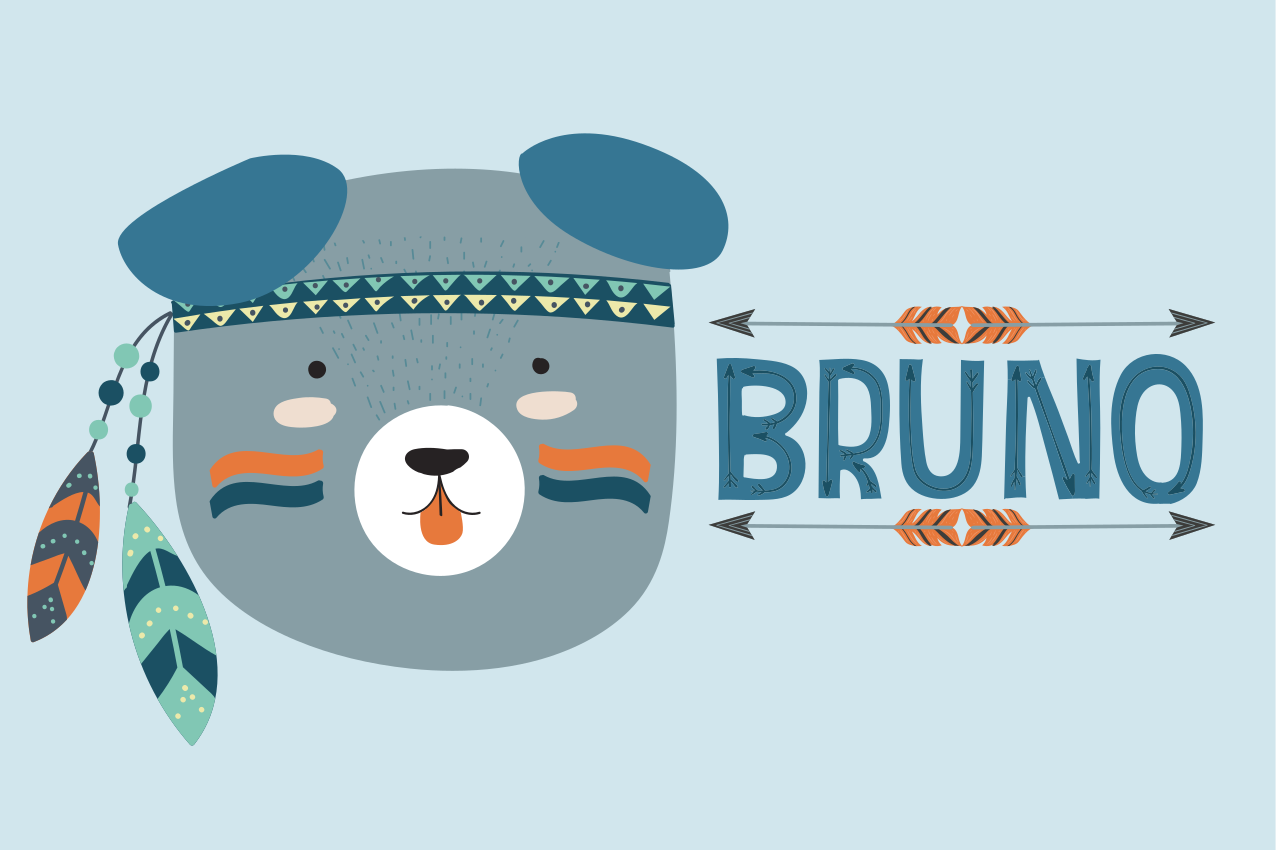 Individual de mesa infantil cabeza de oso lindos - TenVinilo