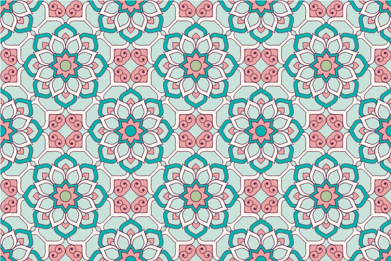 Individual mesa original estilo ilustración floral - TenVinilo