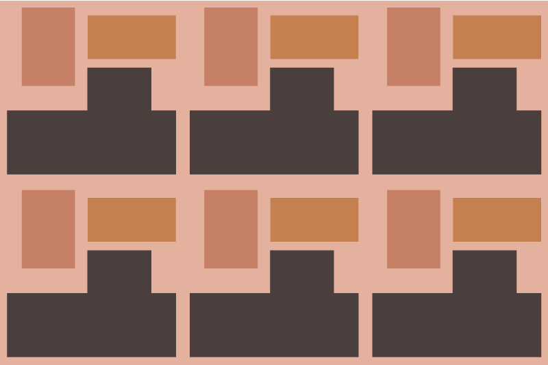 Mantel individual original Formas marrones y naranjas - TenVinilo