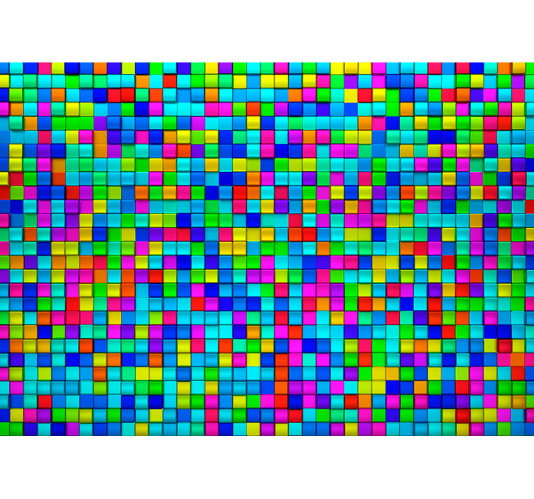 Papel pintado abstracto cuadros arcoíris - TenVinilo