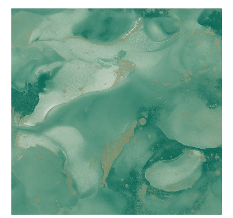 Mural para salón remolinos de mármol esmeralda - TenVinilo