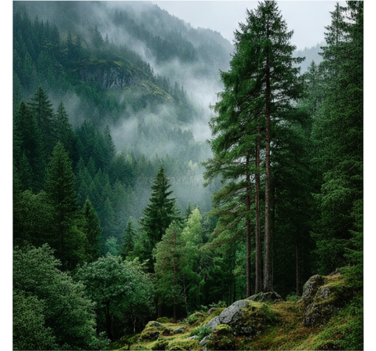 Mural de bosque la elección melancólica - TenVinilo