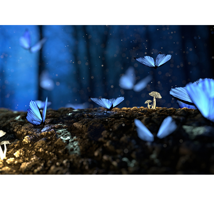 Fotomural pared mariposa azul - TenVinilo