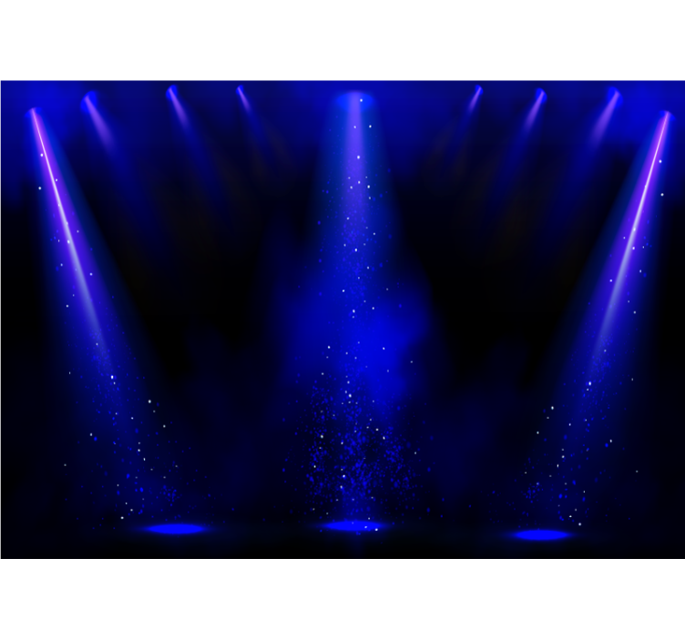 Mural abstracto efecto de partículas con luz - TenVinilo