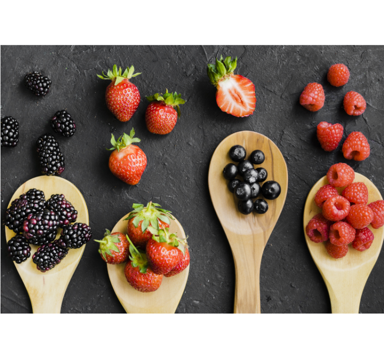 Mural de flores colección de bayas - TenVinilo