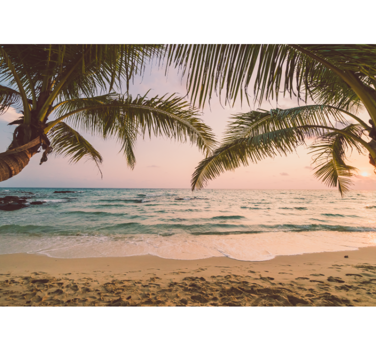 Mural de naturaleza vista costera tranquila - TenVinilo