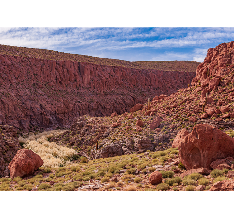 Mural de montañas paisaje desértico rojo - TenVinilo