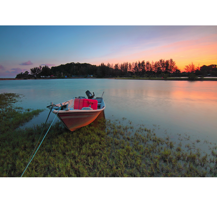 Mural de paisajes paisaje acuático sereno - TenVinilo