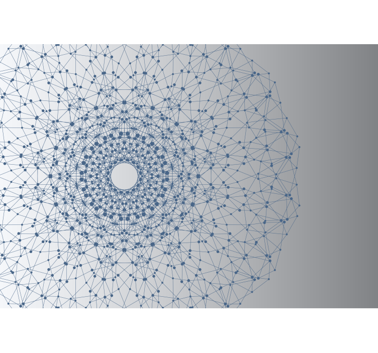 Mural abstracto disposición de formas geométricas - TenVinilo