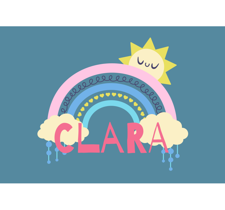 Fotomural juveniles Arcoiris personalizado - TenVinilo