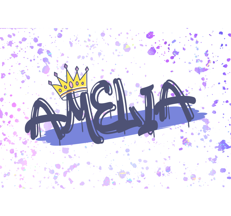 Fotomural arte urbano Niña pintada con una corona - TenVinilo